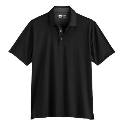 Black Custom Men's Visionary II Short Sleeve Storm Creek Eco-Friendly Polo