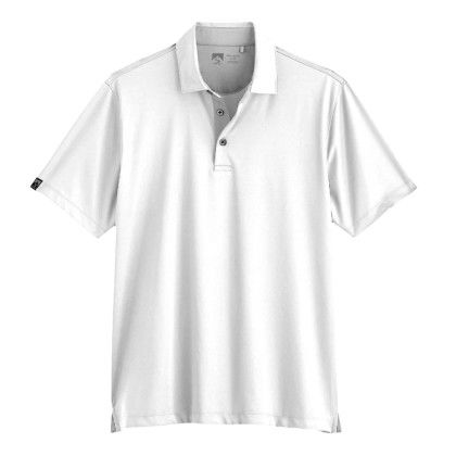 White Custom Men's Visionary II Short Sleeve Eco-Friendly Polo