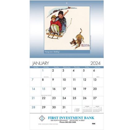 Promotional An American Illustrator Wall Calendar Open View