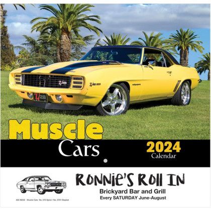 Muscle Cars Wall Calendar - Stapled | Wholesale Sports Car Calendars