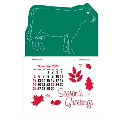 Promotional Press-N-Stick Calendar - Dairy Cow