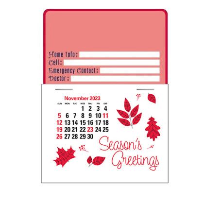 Custom Press-N-Stick Calendar - Emergency Numbers