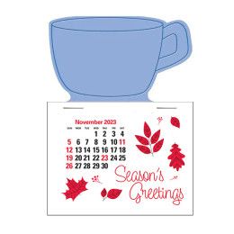 Custom Imprint Press-N-Stick Calendar - Coffee Cup