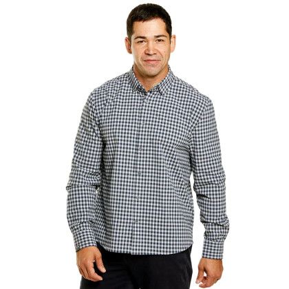 Men's Influencer Gingham Storm Creek Eco Dress Shirt | Custom Environmentally Friendly Apparel