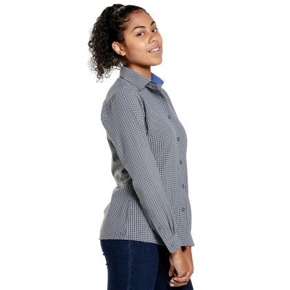 Side of Jet Promo Women's Influencer Micro Plaid Eco Dress Shirt