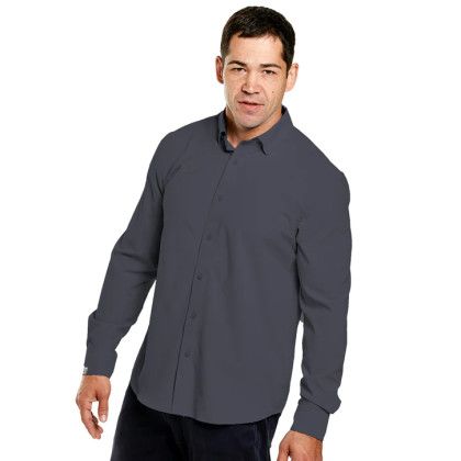 Custom Men's Solid Storm Creek Influencer Eco Dress Shirt