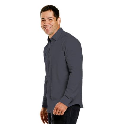 Side of Iron Custom Men's Solid Storm Creek Influencer Eco Dress Shirt