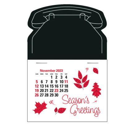 Custom Logo Press-N-Stick Calendar - Telephone