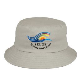 Beige Shady Full Color Imprint Cotton Bucket Hat