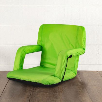 Logo Ventura Portable Reclining Stadium Seat - Lime green