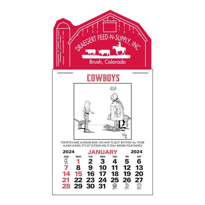 Press-N-Stick Calendar - Cowboy Boot