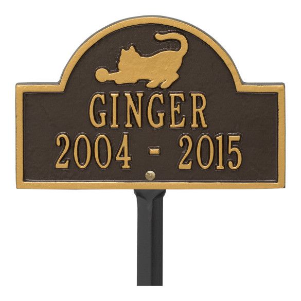 Your Photo Personalised Cat Kitten Memorial Plaque & Stake. garden  grave