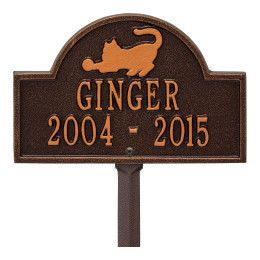 Memorial Cat Arch Personalized Lawn Plaque