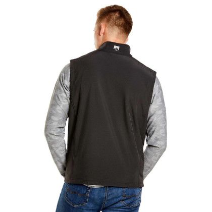 Back of Black Promo Men's Stretch Trailblazer Fleece Lined Eco Vest