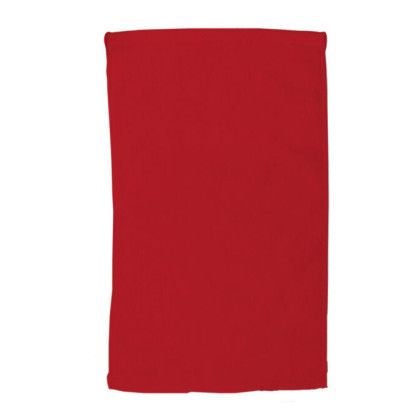 Printed Cotton Velour Fingertip Sport Towel - Red