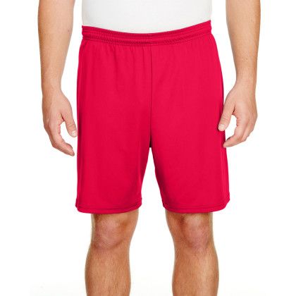 Printed A4 Adult 7" Inseam Cooling Performance Shorts - Scarlet