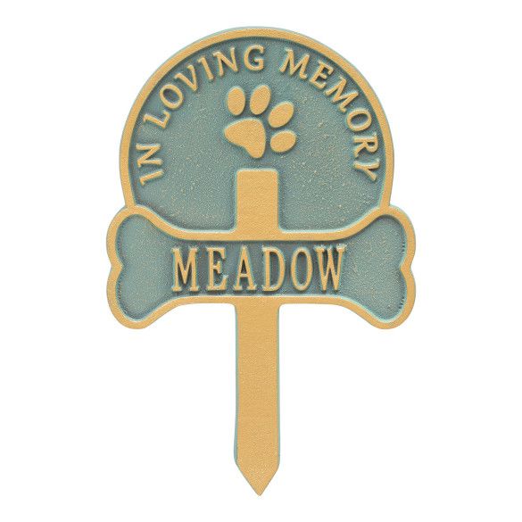 Dog's Name Memorial Yard Sign