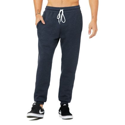 Printed Bella + Canvas Unisex Jogger Sweatpants - Heather navy Printed Bella + Canvas Unisex Jogger Sweatpants - Heather navy