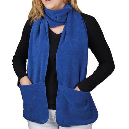 Custom Imprinted Fleece Scarf with Pockets | Custom Scarves