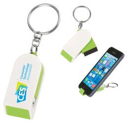 Promo Phone Stand and Screen Cleaner Combo Keychain