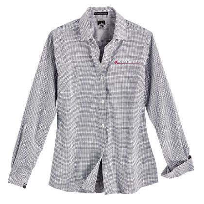 Women's Windowpane Storm Creek Influencer Eco Shirt with Logo