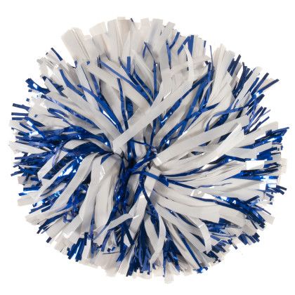 Metallic 3/4 Inch Show Pom with Wide Double Glitter - Royal Blue Glitter Metallic 3/4 Inch Show Pom with Wide Double Glitter - Royal Blue Glitter