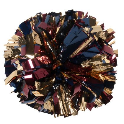 Metallic 1 Inch Wide Pom - Maroon-Gold-Black Metallic 1 Inch Wide Pom - Maroon-Gold-Black