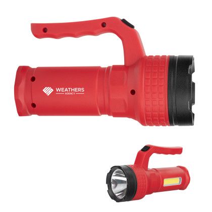 Custom Red Rechargeable Work Light | Promotional Flashlights