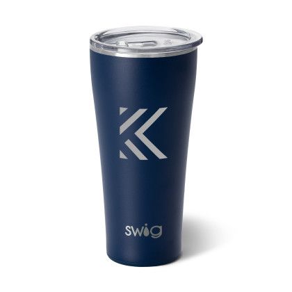 Imprinted 32 oz Swig Life Navy Stainless Steel Tumbler | Custom Travel Mugs