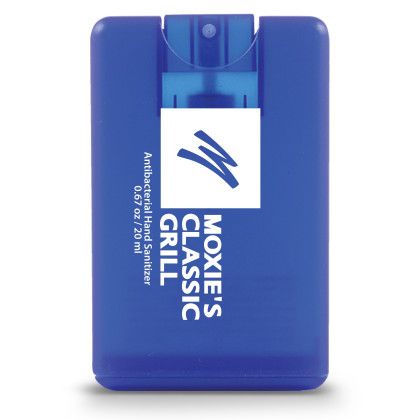 Custom Credit Card Style Antibacterial Hand Sanitizer Giveaways - Blue