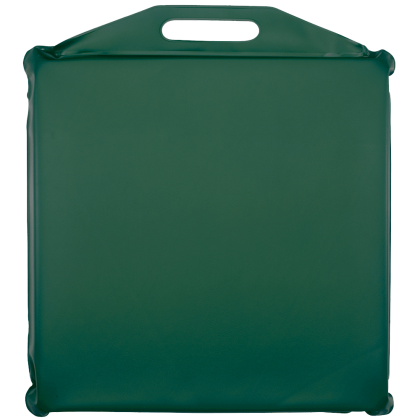 Custom Green Vinyl Stadium Seat Cushion 14"x14"x1.5" | Logo Stadium Seats