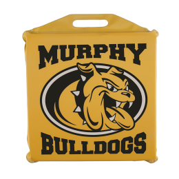 Custom Bright Gold Vinyl Stadium Seat Cushion 14"x14"x1.5" | Logo Stadium Seats