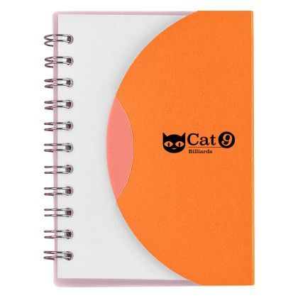 Custom Mini Spiral Notebook - Frost Orange