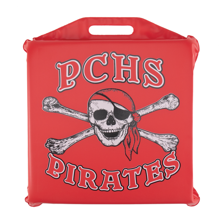 Logo Vinyl Stadium Seat Cushion 14"x14"x2" Printed Stadium Cushions