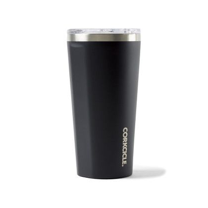 Custom Matte Black Corkcicle 16oz Tumbler - Corkcicle logo