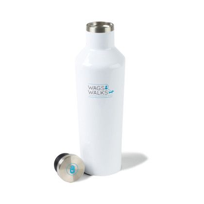 Custom Gloss White Corkcicle Canteen 16 oz - Cap off