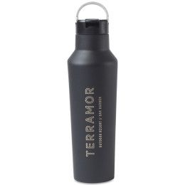 Engraved Matte Black Corkcicle 20 oz Straw Lid Sport Canteen with Box