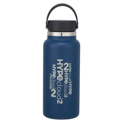 Indigo Hydro Flask Wide Mouth 32 Oz Bottle with Flex Cap