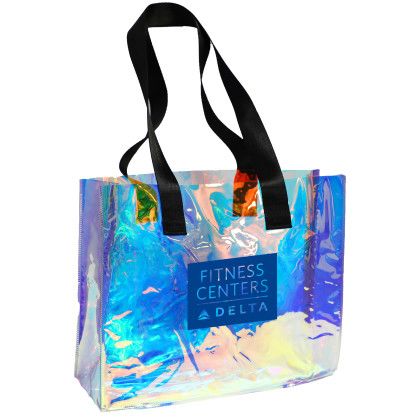 Custom Logo Galaxy Heavy Duty Iridescent Tote