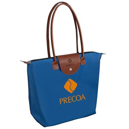 Custom Logo Tote with Leather Flap