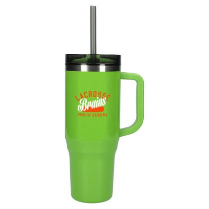 Lime Green Promotional Thor 40 oz Eco-Friendly Straw Tumbler with Logo