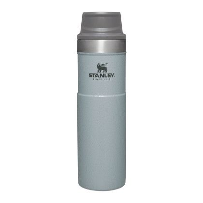 Logo Printed Stanley Trigger-Action Travel Mug 20 oz - Silver, Stanley logo