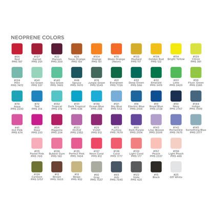 Neoprene Colors for Custom Imprinted Kolder Kaddy Neoprene