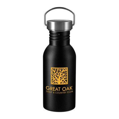 Printed Black Thor 20 oz Stainless Sports Bottle | Custom Logo Drinkware