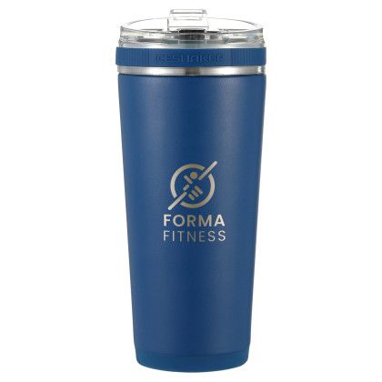 Navy Custom Engraved Ice Shaker 26oz Flex Tumbler