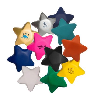 Squeezies Star Shaped Stress Reliever with Logo - Colors Squeezies Star Shaped Stress Reliever with Logo - Colors