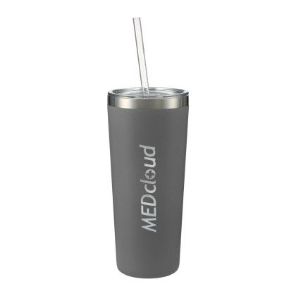 Logo Thor Copper Vacuum Insulated Tumbler 22oz - Gray