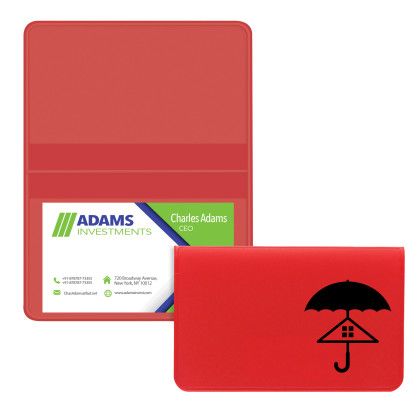 Red USA Made Custom Deluxe Business Card Case Red USA Made Custom Deluxe Business Card Case