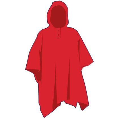 Red Promotional Downpour Heavyweight Poncho