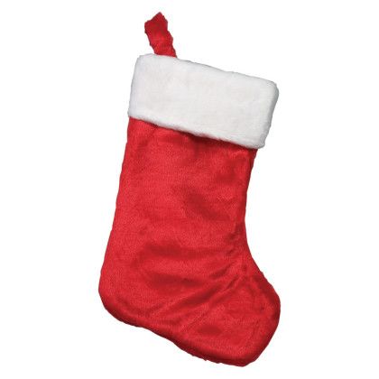 Plush Christmas Stocking - Red